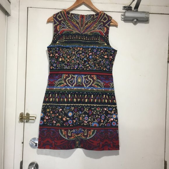DESIGUAL SLEEVELESS MIDI DRESSES SIZE 42 - Picture 5 of 6